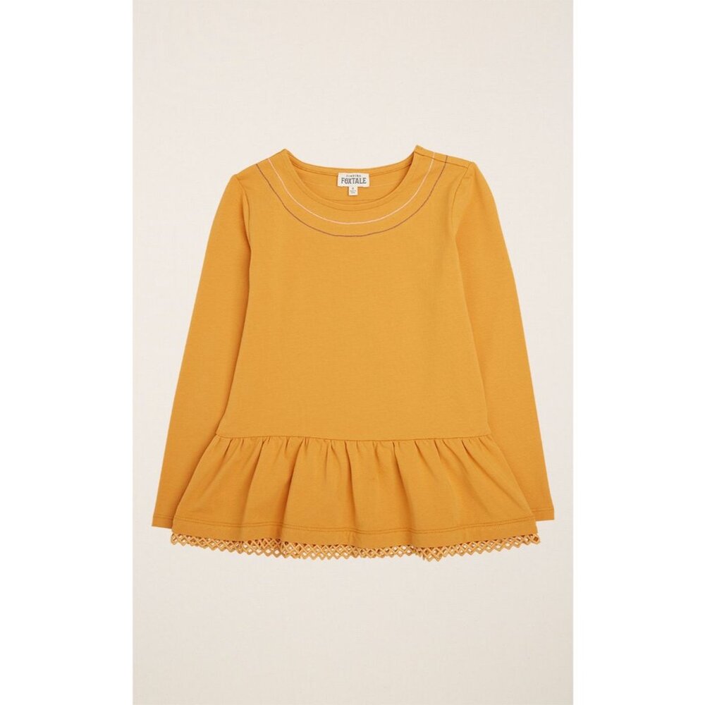 Finding Foxtale Stay Golden Peplum Top Girls 10